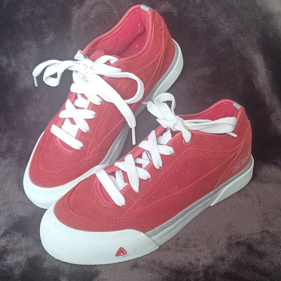 Red Suede Vintage Ladies Airwalk Sneakers - Picture 1 of 9
